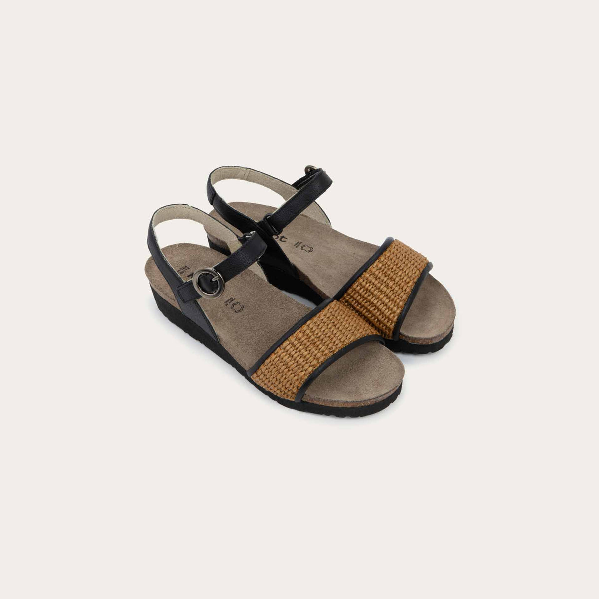 Cecile - SBF Soft Black/ Raffia