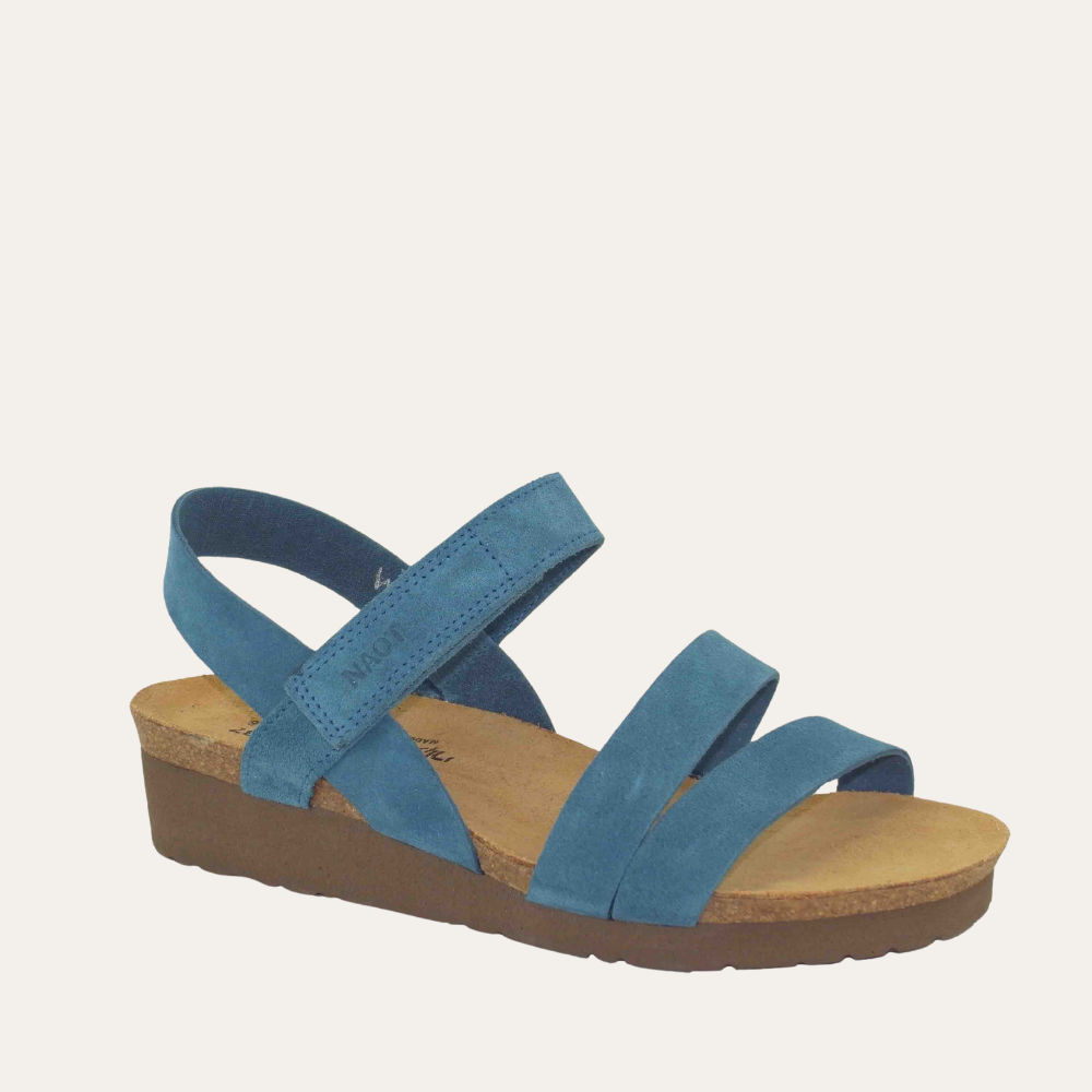 Kayla Wide - D68 Pacific Blue Suede