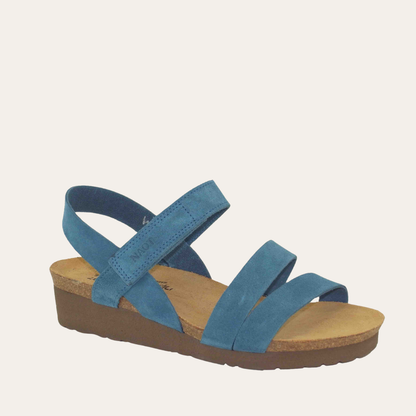 Kayla Wide - D68 Pacific Blue Suede
