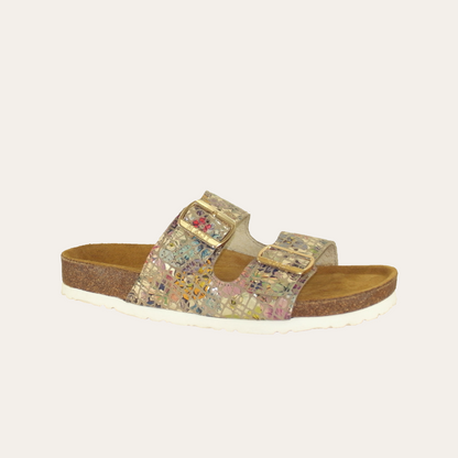 Santa Barbara Womens - EE2 Floral Golden Leather