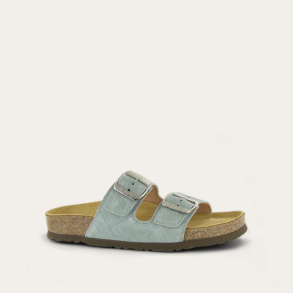 Santa Barbara Womens - GAB Teal Linen Leather